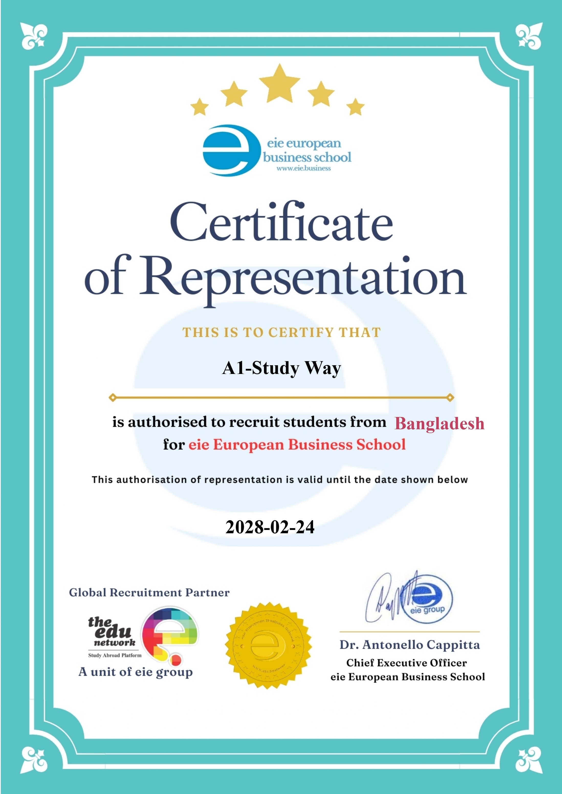 EIE Certificate